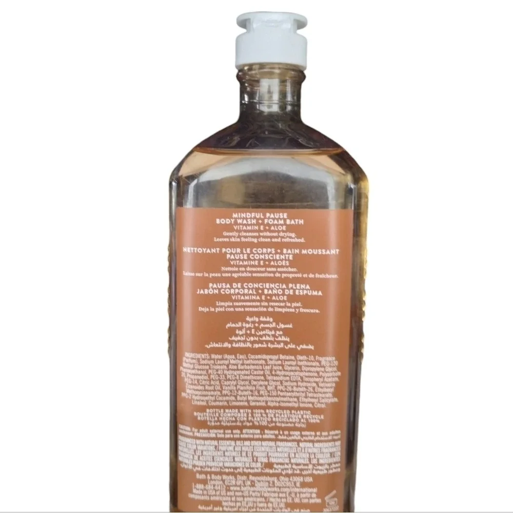 AROMATHERAPY Mindful Pause‎ VETIVER & VANILLA BBW Bath and Body Works Shower Gel